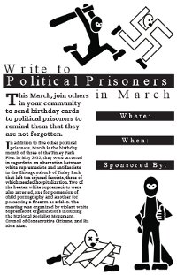 March Political Prisoners Birthday Poster