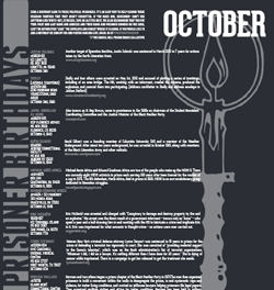 October Political Prisoner Birthdays Poster