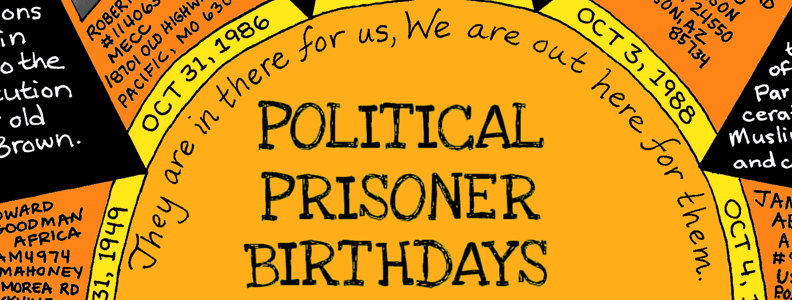 October Political Prisoner Birthdays Poster