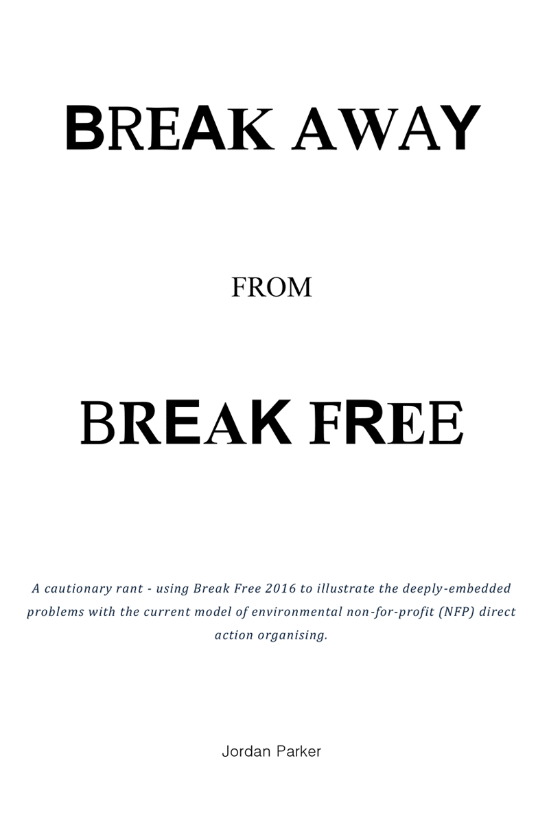 zine cover break away from break free