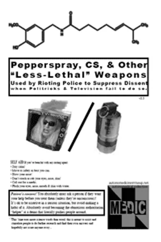Pepperspray, CS, & Other "Less Lethal" Weapons