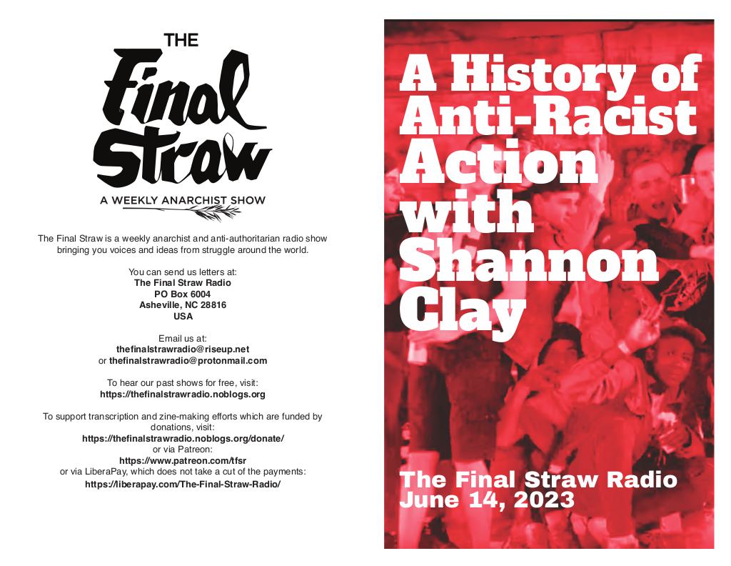 Cover of A History of Anti-Racist Action with Shannon Clay
