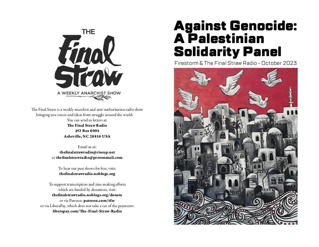 Cover of Against Genocide: A Palestinian Solidarity Panel
