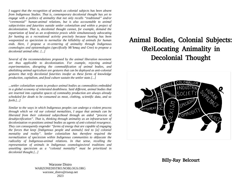 Cover of Animal Bodies, Colonial Subjects: (Re)Locating Animality in Decolonial Thought