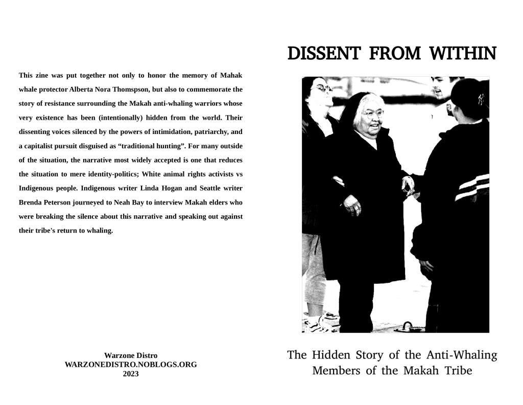 Cover of Dissent From Within: The Hidden Story of the Anti-Whaling Members of the Makah Tribe