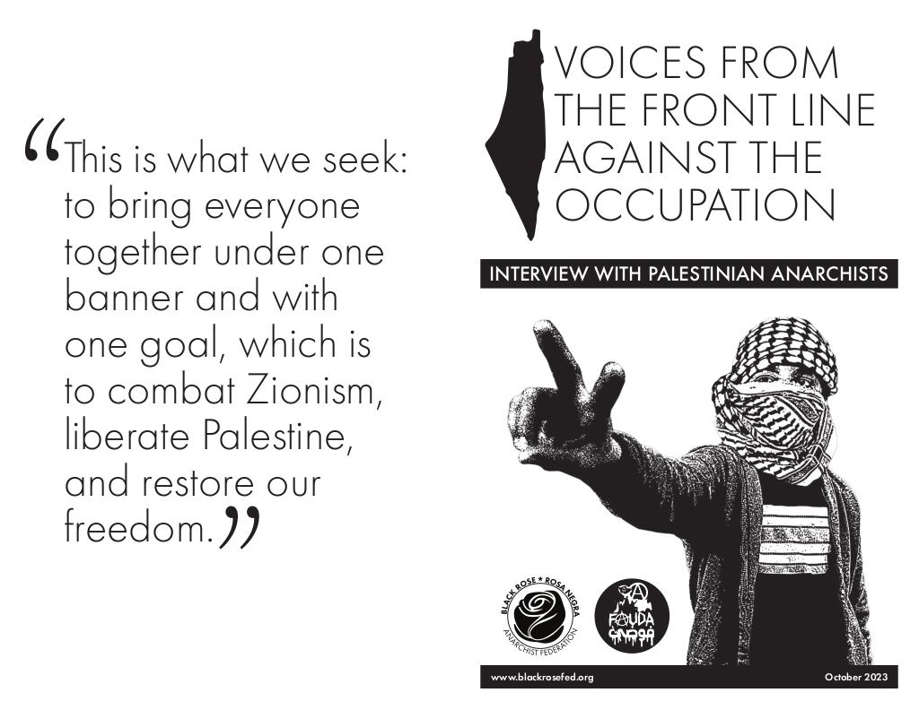 Cover of Interview with Palestinian Anarchists