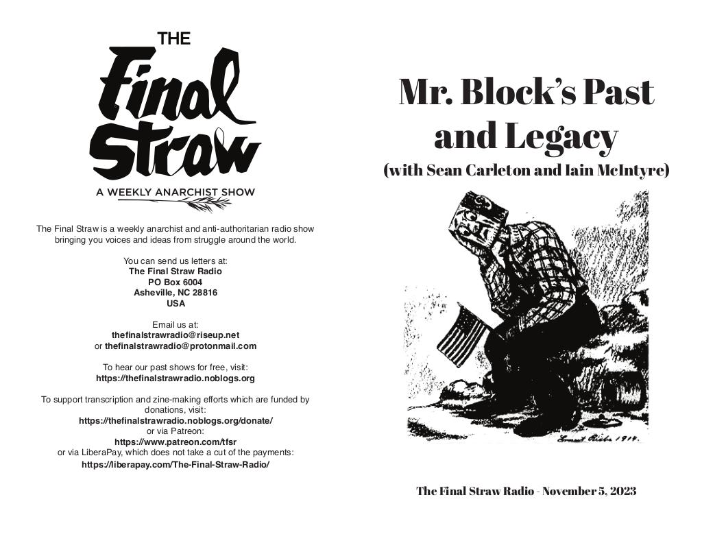 Cover of Mr. Block's Past and Legacy