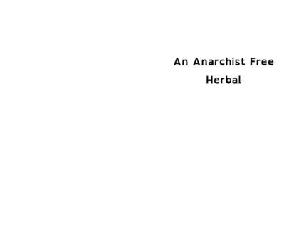 Cover: An Anarchist Free Herbal