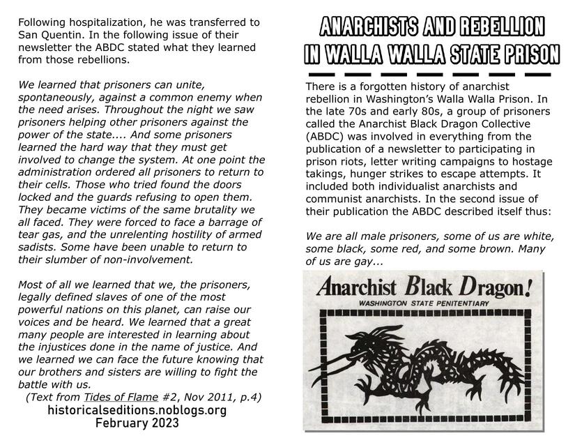 Cover: Anarchists and Rebellion in Walla Walla State Prison