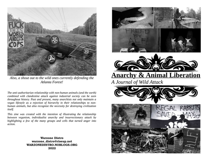 Cover: Anarchy & Animal Liberation: A Journal of Wild Attack