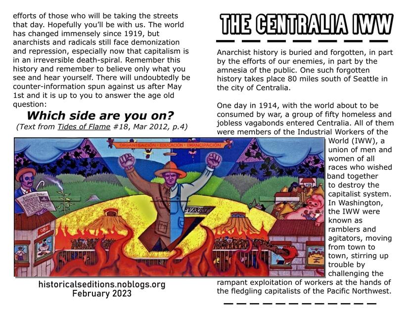 Cover: The Centralia IWW
