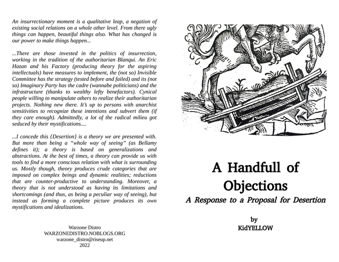 Cover: A Handful of Objections: A Response to a Proposal for Desertion