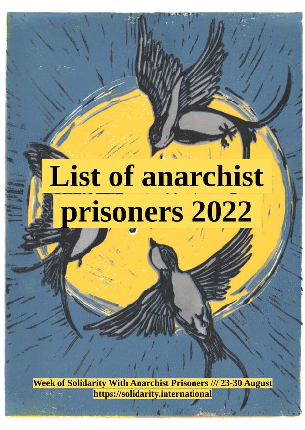 Cover: List of Anarchist Prisoners 2022