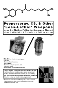 Pepperspray, CS, & Other "Less Lethal" Weapons