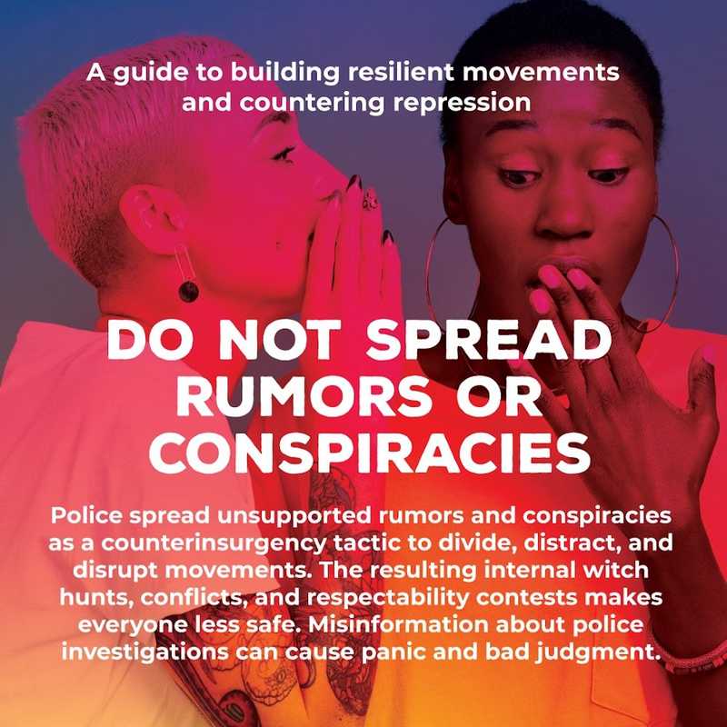 Movement Defense: Do Not Spread Rumors or Conspiracies