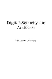 Digital Security for Activists