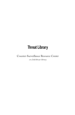 Threat Library