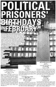 February 2012 Political Prisoner Birthday Calendar