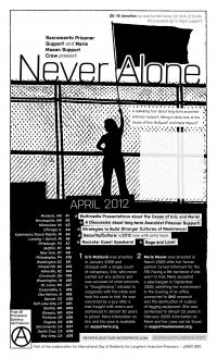 Never Alone: Long Term Anarchist Prisoner Support Tour Poster