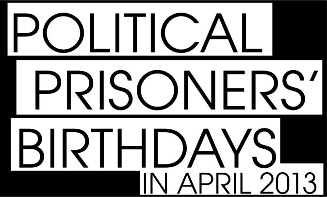 Political Prisoner Birthday Poster for April