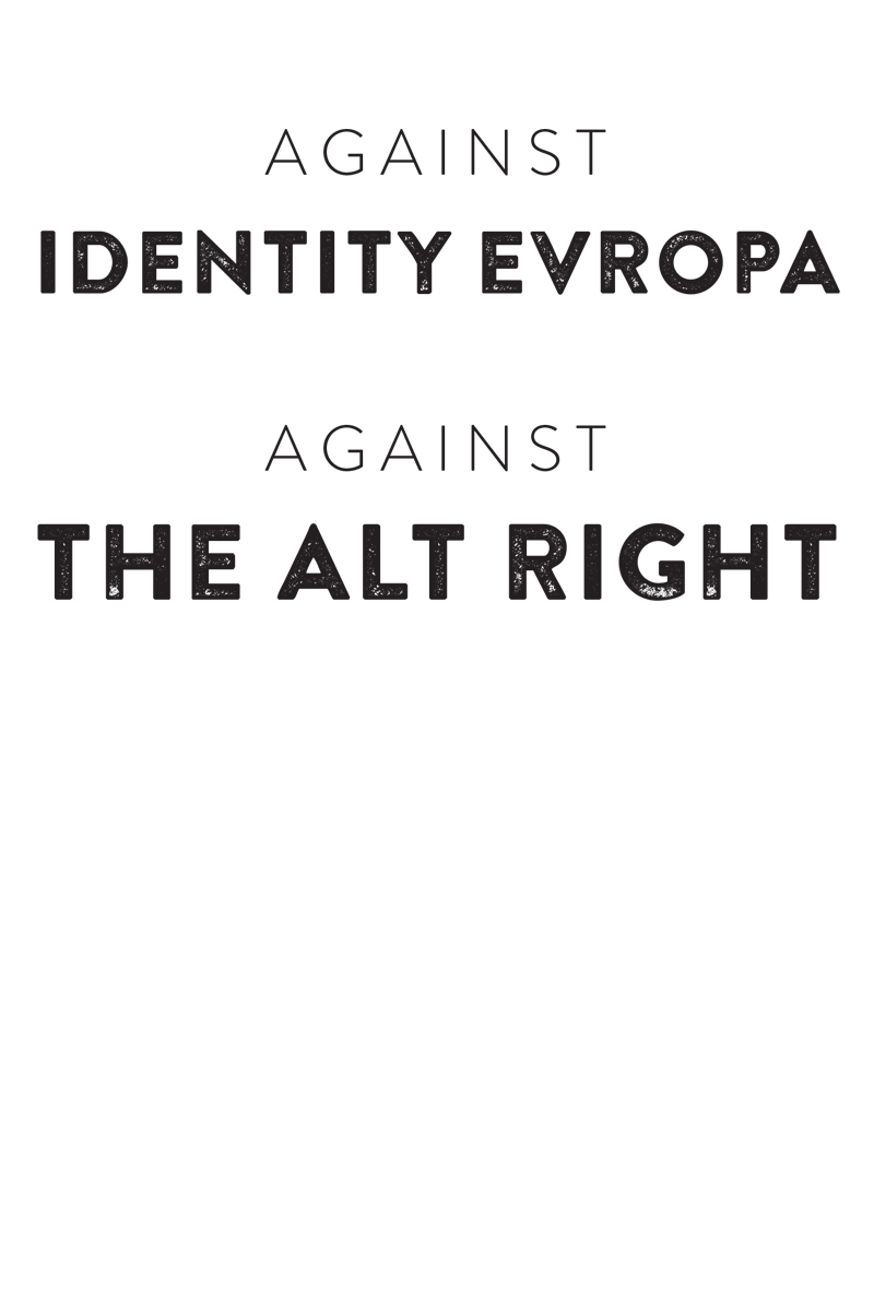 against identity evropa, against the alt right zine cover