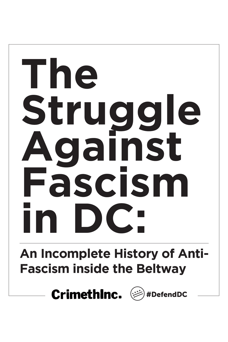 struggle against fascism in dc zine cover