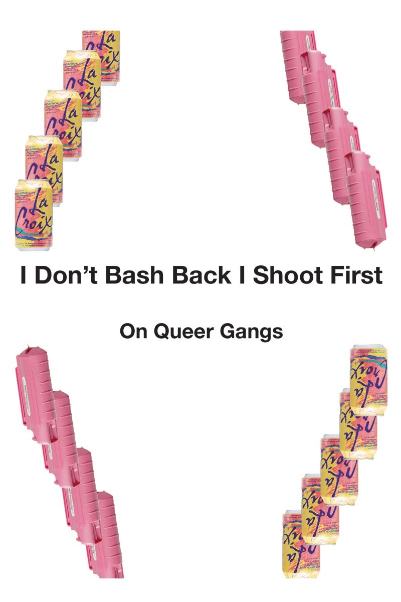 i don't bash back i shoot first zine cover